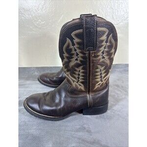 Tony Lama Cowboy Boots 10.5 M Ropin Ridin Ranchin Brown Leather Western RR3214
